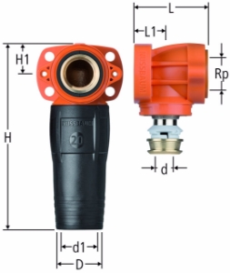 Bild von Nussbaum  84200 Optiflex-Flowpress-Dose für 1-LU-Rohre, Grösse: ½ x 16x3.8, Art.Nr. 84200.11