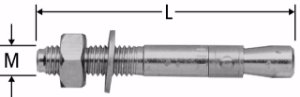 Bild von Nussbaum  83081 Ankerschraube mit Mutter und Unterlagsscheibe, Grösse: M10 x 95, Art.Nr. 83081.28