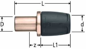 Bild von Nussbaum  85134 Optiflex-Profix-Übergang auf Optipress-Aquaplus, mit Einsteckende, Grösse: 18 x 16, Art.Nr. 85134.22