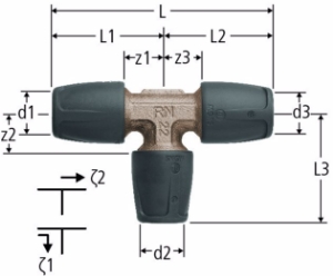 Bild von Nussbaum  85142 Optiflex-Profix-T-Stück, Grösse: 16, Art.Nr. 85142.21