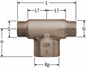 Bild von Nussbaum  86010 Optiflex-T-Stück zu Verteilern, Grösse: ¾ x 1 x ¾, Art.Nr. 86010.21