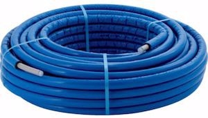 Bild von Geberit FlowFit/PushFit Metallverbundrohr in Rollen vorgedämmt blau, d16mm, L 50m, Art.Nr. :619.100.00.2