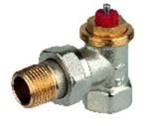 Bild von Honeywell Resideo - Thermostatventilkörper FX, Messing vernickelt, Eck, 1/2", Art.Nr. : V2000EFX15