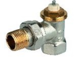 Bild von Honeywell Resideo - Thermostatventilkörper SX, Messing vernickelt, Eck, 1/2", Art.Nr. : V2000ESX15