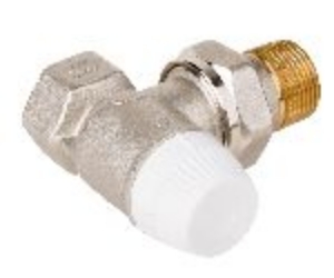 Bild von Honeywell Resideo - Thermostatventilkörper H, Messing vernickelt, Eck, 3/4", Art.Nr. : V2050EH020A