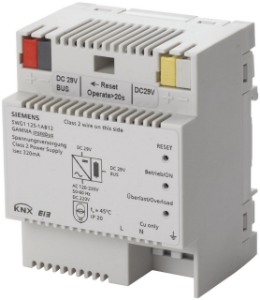 Bild von Siemens Spannungsversorgung DC 29 V, 640 mA, mit zusätzlichem unverdrosseltem Ausgang, Art.Nr.: 5WG1125-1AB22