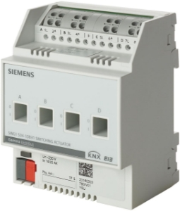 Picture of Siemens Schaltaktor 4 x AC 230 V, 16 / 20 AX, C-Last, Art.Nr.: 5WG1534-1DB31