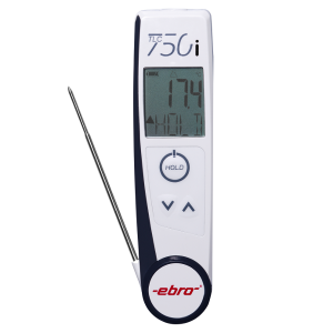 Bild von Ebro Electronic TLC 750i Dual-Infrarot-Thermometer mit Doppellaserpointer und einklappbarem Einstichfühler, -50°C/+350°C, Art.Nr. : 1340-5736