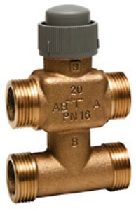 Bild von Honeywell —  Dreiwege-Zonenventil mit Bypass, flachdichtend, Auf/Zu, DN15, kvs-Wert 1,6 m3/h, Art.Nr. : V5833C4003