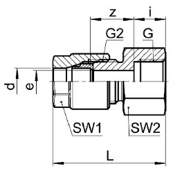 Bild von SERTO Einschraubverschraubungen SERTO SO 41121 mit Aussengewinde, gerade, M-Programm, Messing Grösse: 10 ‑ 1/4, Art.Nr. :  018.1102.270