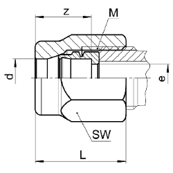 Bild von SERTO Armaturenanschlüsse SERTO SO 40021 M-Programm, Messing Grösse: 15, Art.Nr. :  016.0210.150