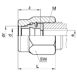 Bild von SERTO Armaturenanschlüsse SERTO SO 40021 M-Programm, Messing Grösse: 8 ‑ 6, Art.Nr. :  016.0214.140