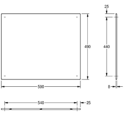 Picture of KWC HEAVY-DUTY M600HD Spiegel mit hinterlegter Verstärk Verdeckte Befestigung:ja, Material:Edelstahl, Materialtyp:1.4301 Chromnickelstahl V2A, Art.Nr. : 2000057091