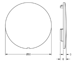 Picture of KWC EAQLT0002 Abdeckplättchen Füllmenge:1, Mengeneinheit:Stück, Art.Nr. : 2030003258