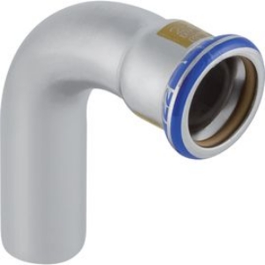 Bild von Geberit - Bogen 90° GEBERIT MAPRESS Gas Edelstahl Rostfrei 1.4401 mit Einschubende, d mm: 22, L mm: 6.1, H cm: 7.0, Z mm: 4, Art.Nr. : 34009