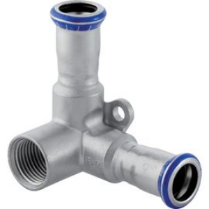 Bild von Geberit - Deckenwinkel 90° GEBERIT MAPRESS Wasser Edelstahl Rostfrei 1.4401 Pressindikator, d mm: 18, Rp: 1/2, d1 mm: 18, L cm: 6, L1 cm: 6.2, l cm: 1, l1 cm: 1.5, Art.Nr. : 33510