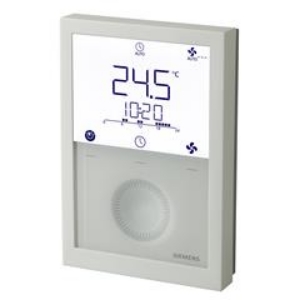 Bild von Siemens - Raumthermostat. Modulierte Ausgänge (PWM / 3-Pkt) oder Ein/Aus. Ventilatorkonvektor (3-Stufen, DC), Universalapplikationen, Art.Nr. :RDG200T