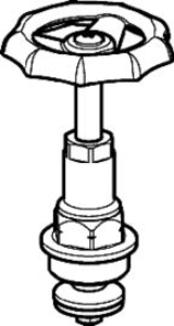 Bild von Geberit - Oberteile GEBERIT, mit Handrad, zu Gerad- und Schrägsitzventile, Art.Nr. :241.569.00.1