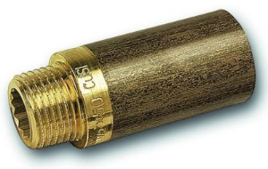 Picture of +GF+ Serie 8000 Gewindefittings Verlängerung Siliziumbronze, R/Rp ″: 3/8, Art.Nr.: 768525004