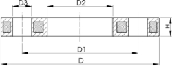 Bild von +GF+ Flansche PP-Stahl, d mm: 160, Art.Nr.: 727700717