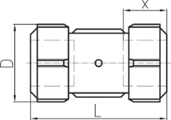 Bild von +GF+ PRIMOFIT Kupplung kurz verzinkt Egal für PE/PE-Xa-Rohr auf Stahlrohr, Dimension ″: 1/2", Art.Nr.: 775102501