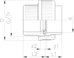 Bild von +GF+ Klebeverschraubung PVC-U metrisch, Grösse: 90, Art.Nr.: 721510313