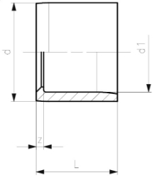 Bild von +GF+ Reduktion kurz PVC-U metrisch, Grösse: 63‑ 32, Art.Nr.: 721900360