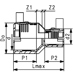 Bild von +GF+ ELGEF Plus Reduktion PE100 d20-63mm / SDR11, d mm: 63, Art.Nr.: 753901656