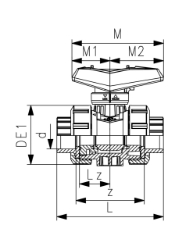 Bild von +GF+ PROGEF Standard Kugelhahn Typ 546 Pro Mit Schweissmuffen PP-H ISO, Grösse: 50, Art.Nr.: 167546406