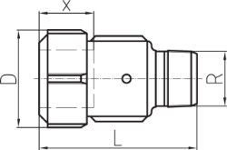 Bild von +GF+ PRIMOFIT Übergangsstück mit Aussengewinde verzinkt Für PE/PE-Xa-Rohr, Dimension mm: 32 x 3.0, Art.Nr.: 775202203