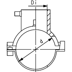 Bild von +GF+ ELGEF Plus Elektroschweiss Anschlussschelle PE100 d63-400mm / SDR11, d mm: 75, Art.Nr.: 193137047