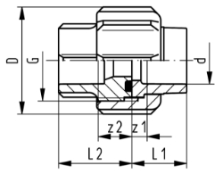 Bild von +GF+ PROGEF Standard Verschraubung (PN10), Grösse: 16, Art.Nr.: 727510155