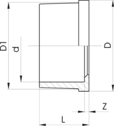 Bild von +GF+ Einlegteil PVC-U metrisch, Grösse: 16, Art.Nr.: 721500105