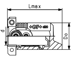 Bild von +GF+ ELGEF Plus Endkappe PE100 d20-63mm / SDR11, d mm: 40, Art.Nr.: 753961609