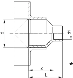 Bild von +GF+ PROGEF Standard Reduktion PN10, Grösse: 25‑16, Art.Nr.: 727910338