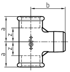 Bild von +GF+ 133 T-Stück, egal, Dimension ″: 3/8", Art.Nr.: 770133103