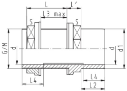 Bild von +GF+ Behälteranschluss variabel PVC-U Verschraubung mit Einlegstutzen und verstellbarem Anschlag Metrisch, Grösse: 20, Art.Nr.: 161050206