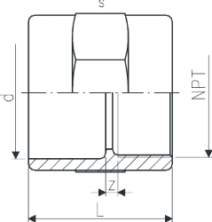 Bild von +GF+ Übergangsmuffe PVC-U metrisch NPT, d mm: 32, Art.Nr.: 721914208