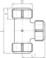 Bild von +GF+ PRIMOFIT T-Stück verzinkt Für Stahlrohr, Dimension ″: 1/2", Art.Nr.: 775302051