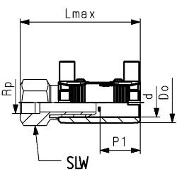 Bild von +GF+ ELGEF Plus Übergangsmuffe PE/Messing d32-63mm / SDR11 / Innengewinde Rp, d mm: 40, Art.Nr.: 720920259