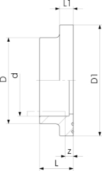 Bild von +GF+ PROGEF Standard Bundbuchse Dichtfläche flach/gerillt (PN10), Grösse: 50, Art.Nr.: 727790210