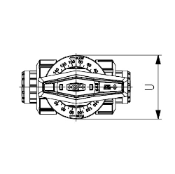 Bild von +GF+ Kugelhahn Typ 523 Pro PVC-U Mit Gewindemuffen Rp, Rp ″: 1/2, Art.Nr.: 161523432