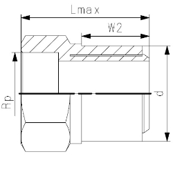 Bild von +GF+ ELGEF Plus Übergangsadapter PE/Edelstahl d20-63mm / SDR11 / Innengewinde Rp, d mm: 40, Art.Nr.: 724920209