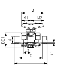 Bild von +GF+ PROGEF Standard Kugelhahn Typ 546 Pro Mit Muffenschweissstutzen PP-H ISO, Grösse: 16, Art.Nr.: 167546041