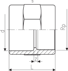 Bild von +GF+ Übergangsmuffe PVC-U metrisch Rp, Grösse: 90‑3", Art.Nr.: 721916013