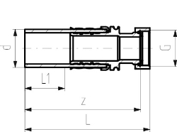 Bild von +GF+ COOL-FIT 4.0 Übergangsfitting PE-Edelstahl Mit loser Überwurfmutter G, d mm: 40, Art.Nr.: 739943309