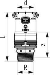 Bild von +GF+ INSTAFLEX Übergang PB/Messing Elektroschweiss-Übergang mit Aussengewinde, d mm: 25, Art.Nr.: 761069714