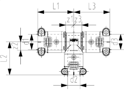 Bild von +GF+ INSTAFLEX Elektroschweiss T-Stück 90° reduziert PB, d1 mm: 40, Art.Nr.: 761069255