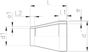 Bild von +GF+ SYGEF Standard Reduktion SDR21/PN16, Grösse: 75‑40, Art.Nr.: 735908666