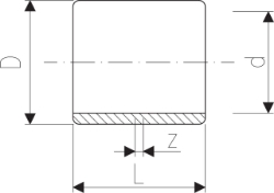 Bild von +GF+ INSTAFLEX Muffe PB, d mm: 32, Art.Nr.: 761066663